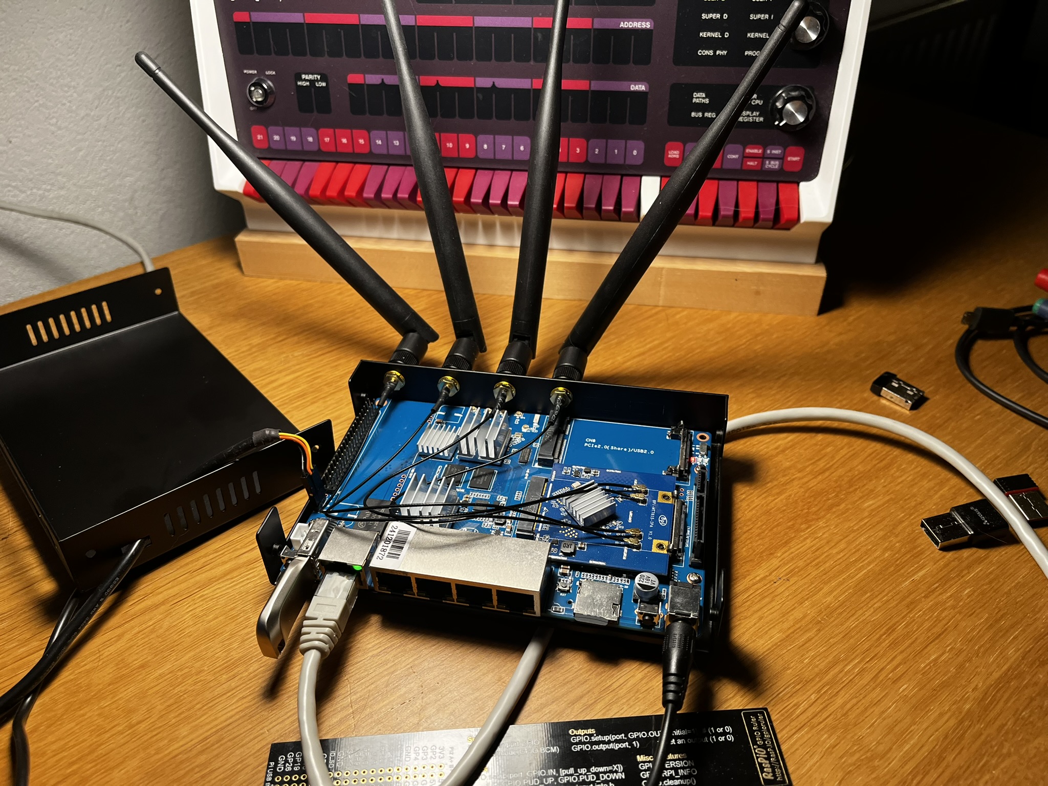 Banana Pi BPi-R64 on the desk, ready to go